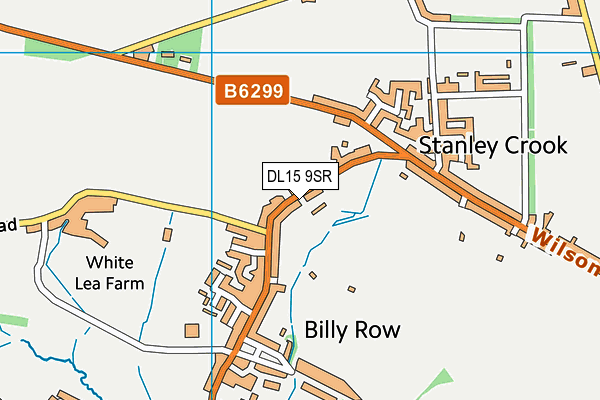 DL15 9SR map - OS VectorMap District (Ordnance Survey)