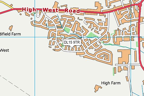 DL15 9TR map - OS VectorMap District (Ordnance Survey)