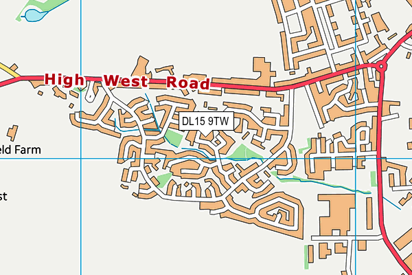 DL15 9TW map - OS VectorMap District (Ordnance Survey)