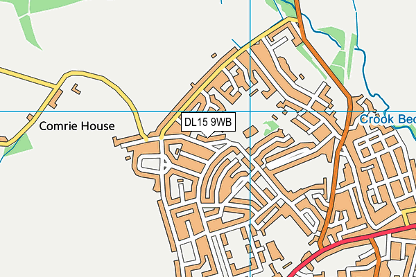 DL15 9WB map - OS VectorMap District (Ordnance Survey)