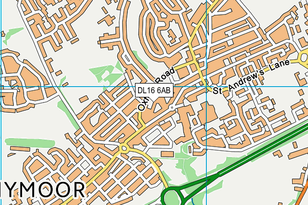 DL16 6AB map - OS VectorMap District (Ordnance Survey)