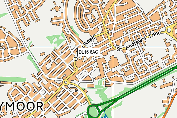 DL16 6AG map - OS VectorMap District (Ordnance Survey)