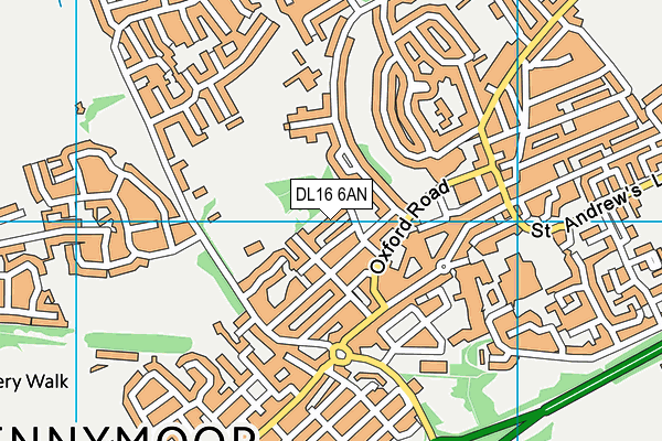 DL16 6AN map - OS VectorMap District (Ordnance Survey)