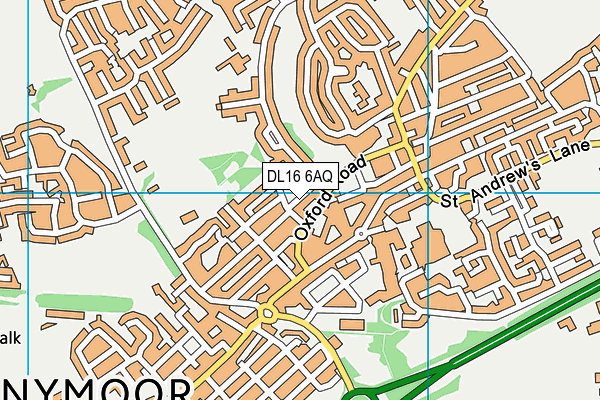 DL16 6AQ map - OS VectorMap District (Ordnance Survey)