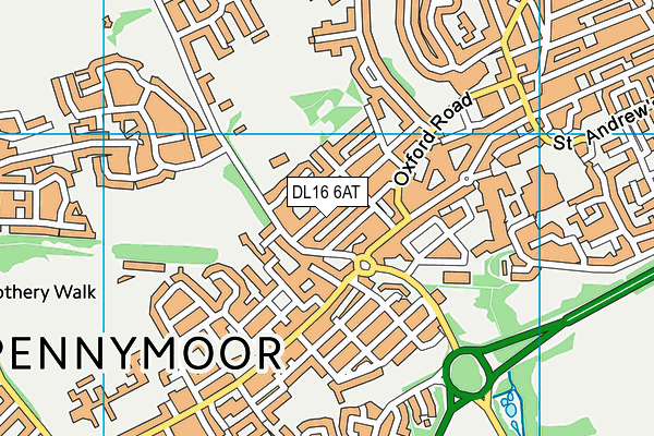 DL16 6AT map - OS VectorMap District (Ordnance Survey)