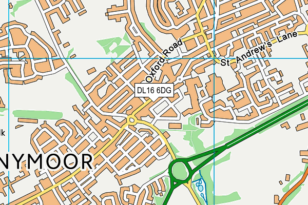 DL16 6DG map - OS VectorMap District (Ordnance Survey)