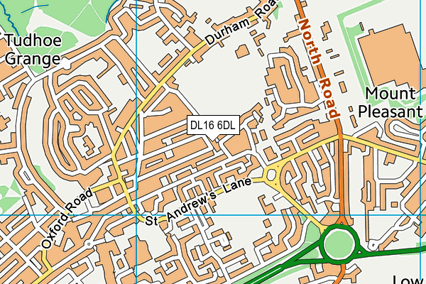 DL16 6DL map - OS VectorMap District (Ordnance Survey)