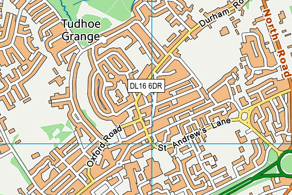 DL16 6DR map - OS VectorMap District (Ordnance Survey)