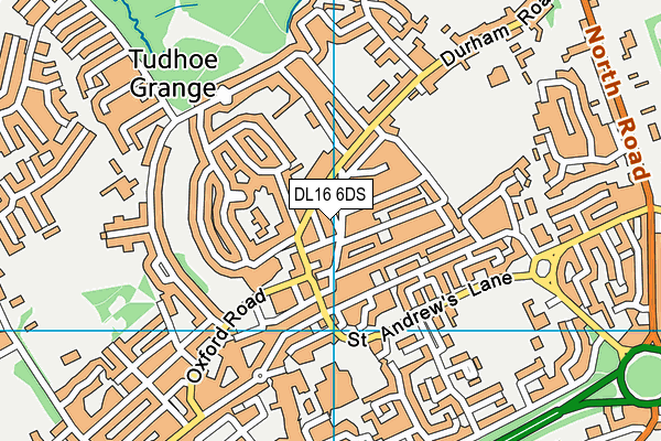 DL16 6DS map - OS VectorMap District (Ordnance Survey)