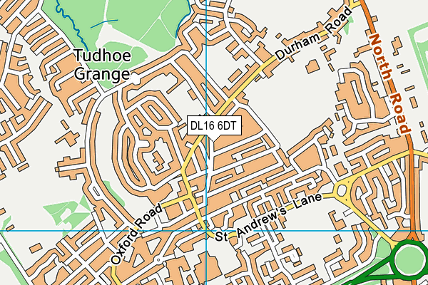 DL16 6DT map - OS VectorMap District (Ordnance Survey)