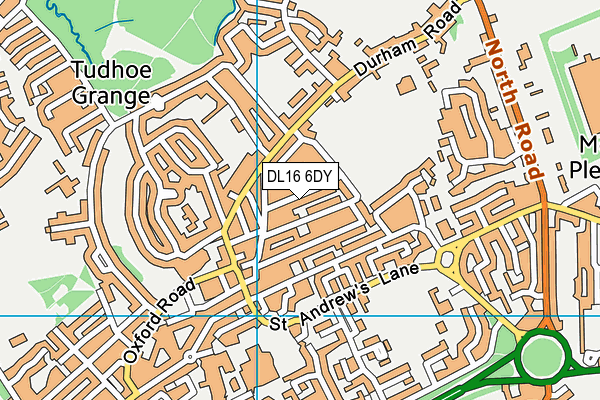 DL16 6DY map - OS VectorMap District (Ordnance Survey)