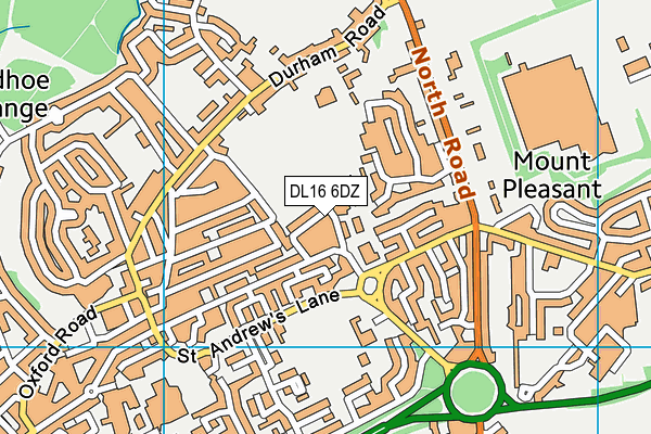 DL16 6DZ map - OS VectorMap District (Ordnance Survey)