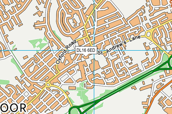 DL16 6ED map - OS VectorMap District (Ordnance Survey)