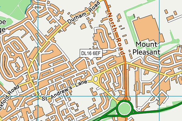 DL16 6EF map - OS VectorMap District (Ordnance Survey)