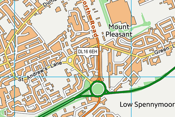 DL16 6EH map - OS VectorMap District (Ordnance Survey)