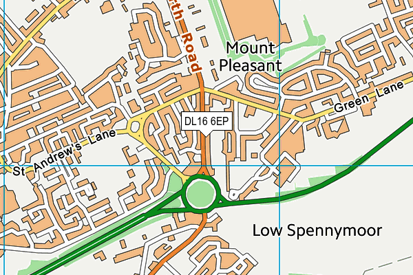 DL16 6EP map - OS VectorMap District (Ordnance Survey)