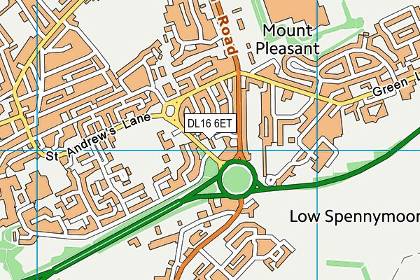 DL16 6ET map - OS VectorMap District (Ordnance Survey)