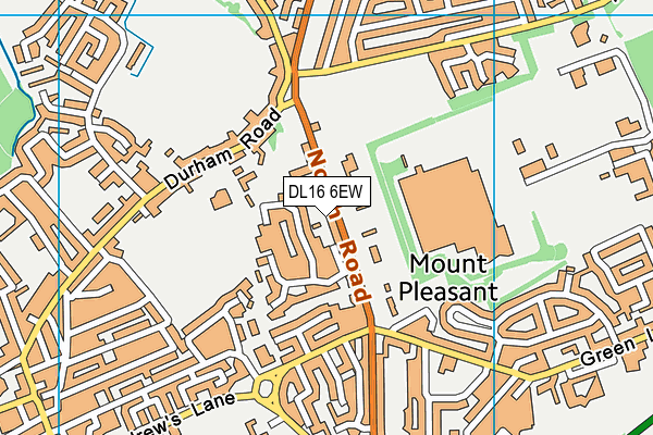 DL16 6EW map - OS VectorMap District (Ordnance Survey)
