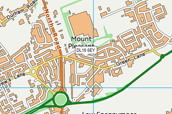 DL16 6EY map - OS VectorMap District (Ordnance Survey)