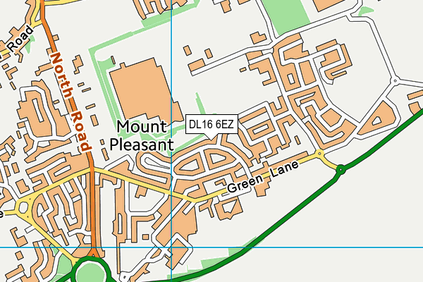 DL16 6EZ map - OS VectorMap District (Ordnance Survey)