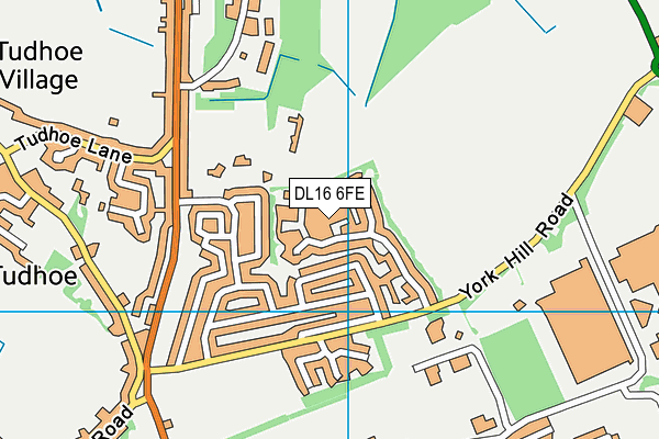 DL16 6FE map - OS VectorMap District (Ordnance Survey)