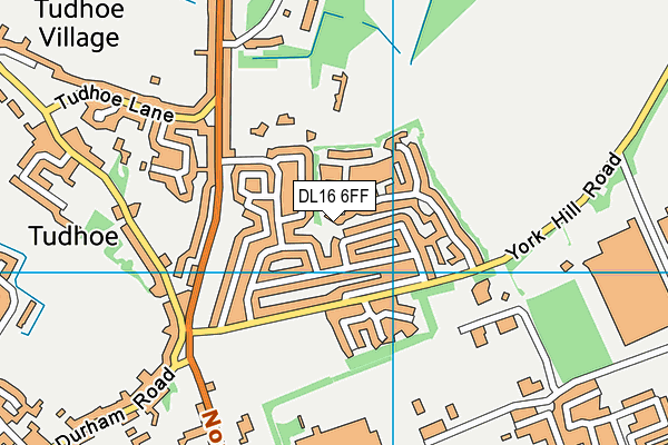 DL16 6FF map - OS VectorMap District (Ordnance Survey)