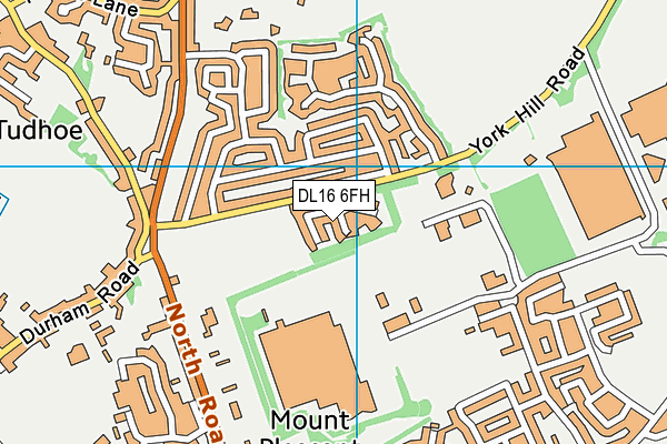 DL16 6FH map - OS VectorMap District (Ordnance Survey)