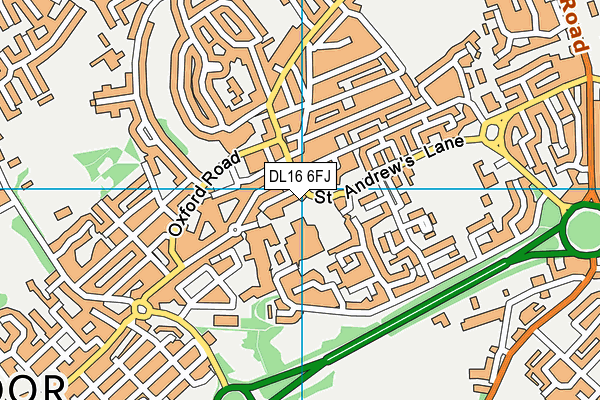 DL16 6FJ map - OS VectorMap District (Ordnance Survey)