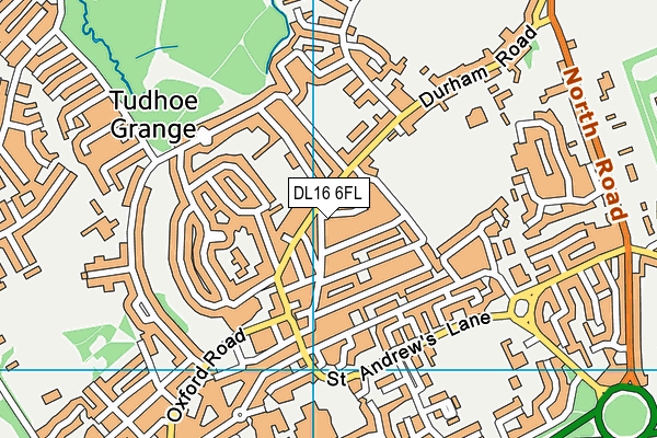 DL16 6FL map - OS VectorMap District (Ordnance Survey)