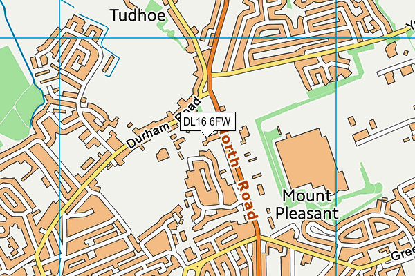 DL16 6FW map - OS VectorMap District (Ordnance Survey)