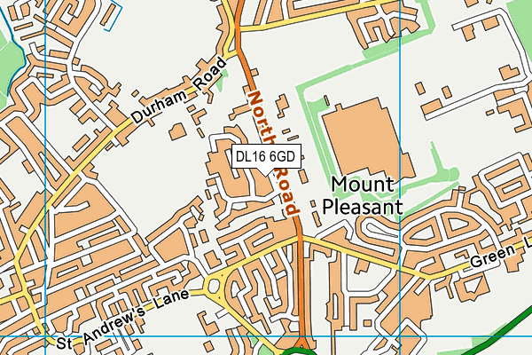 DL16 6GD map - OS VectorMap District (Ordnance Survey)