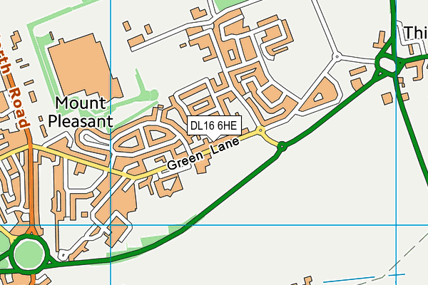 DL16 6HE map - OS VectorMap District (Ordnance Survey)