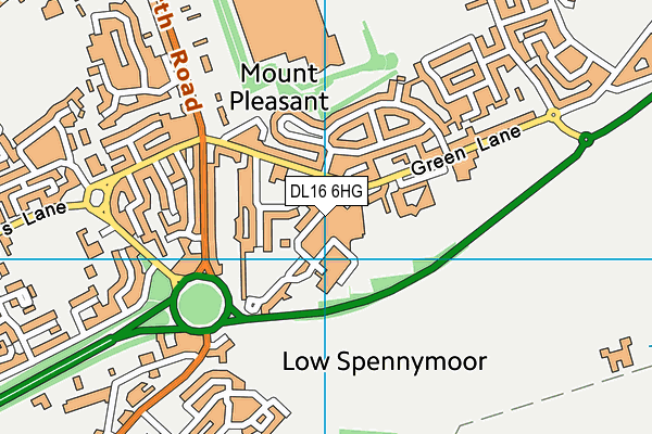 DL16 6HG map - OS VectorMap District (Ordnance Survey)