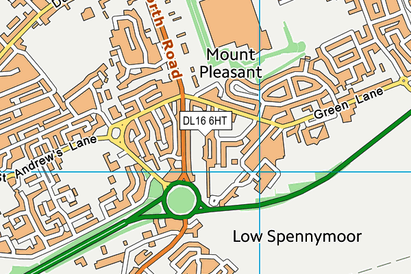 DL16 6HT map - OS VectorMap District (Ordnance Survey)