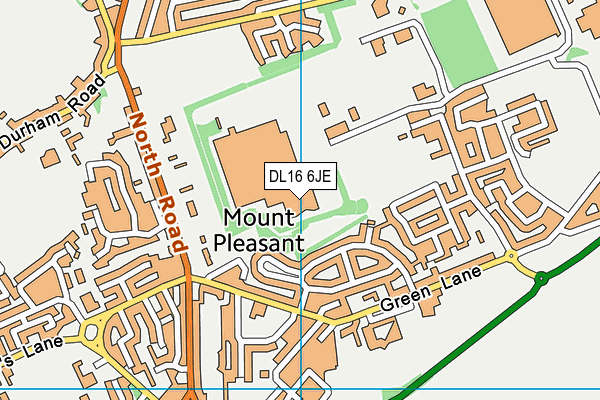 DL16 6JE map - OS VectorMap District (Ordnance Survey)