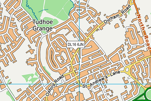 DL16 6JN map - OS VectorMap District (Ordnance Survey)