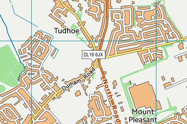 DL16 6JX map - OS VectorMap District (Ordnance Survey)
