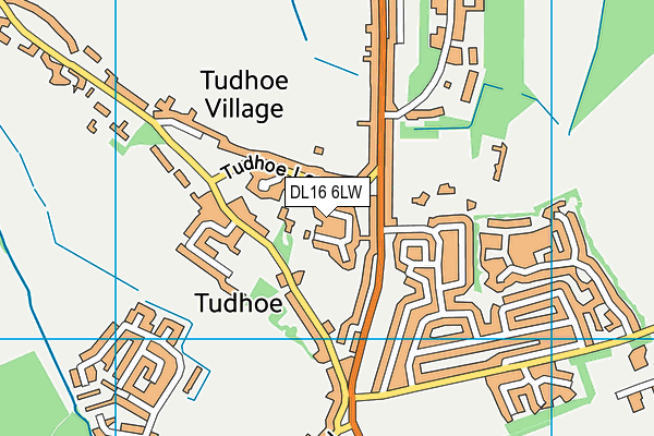 DL16 6LW map - OS VectorMap District (Ordnance Survey)