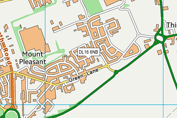 DL16 6NB map - OS VectorMap District (Ordnance Survey)