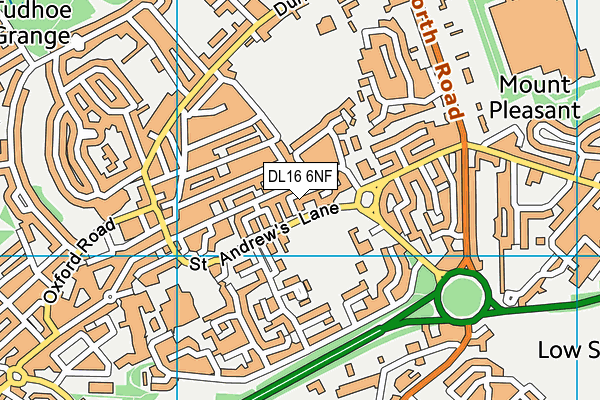 DL16 6NF map - OS VectorMap District (Ordnance Survey)