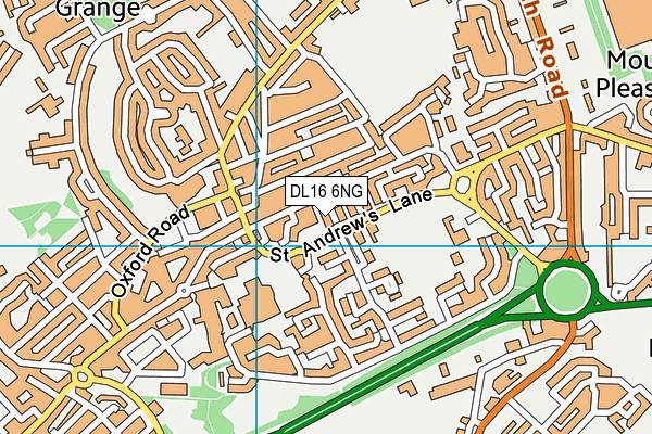 DL16 6NG map - OS VectorMap District (Ordnance Survey)