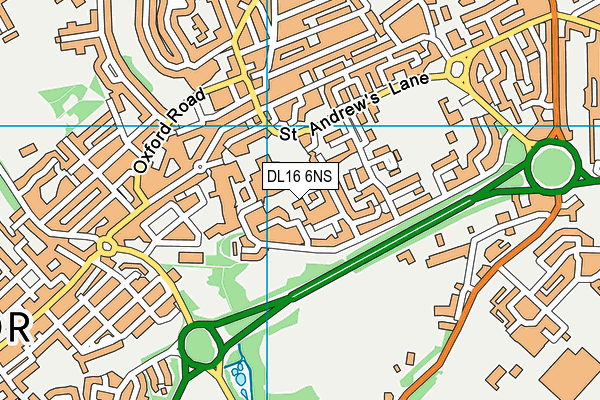 DL16 6NS map - OS VectorMap District (Ordnance Survey)