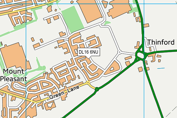 DL16 6NU map - OS VectorMap District (Ordnance Survey)