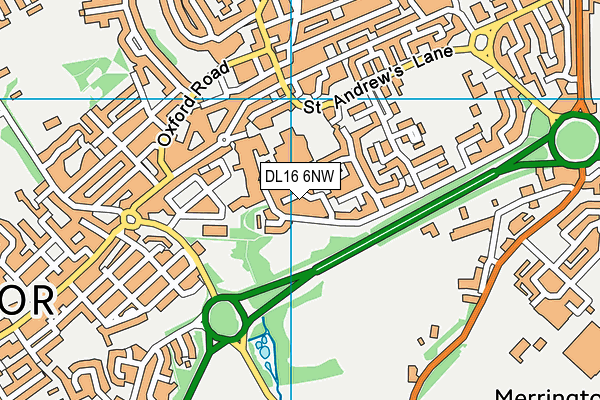 DL16 6NW map - OS VectorMap District (Ordnance Survey)
