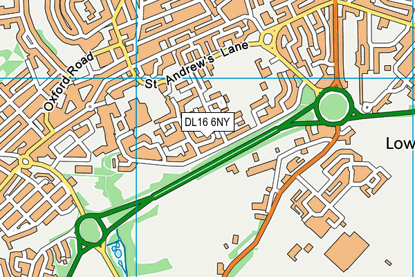 DL16 6NY map - OS VectorMap District (Ordnance Survey)