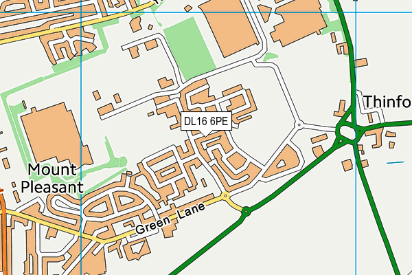 DL16 6PE map - OS VectorMap District (Ordnance Survey)