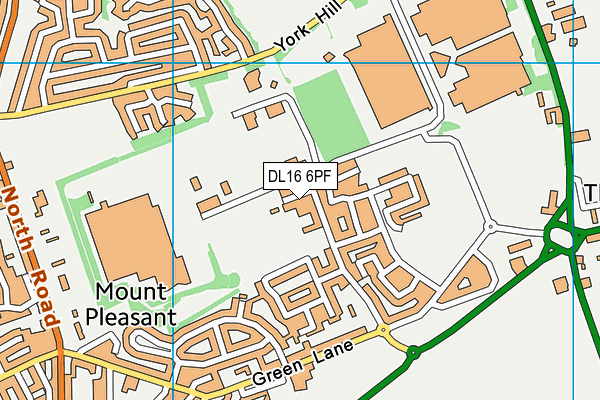 DL16 6PF map - OS VectorMap District (Ordnance Survey)