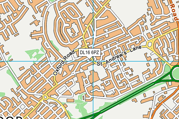 DL16 6PZ map - OS VectorMap District (Ordnance Survey)