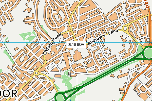 DL16 6QA map - OS VectorMap District (Ordnance Survey)