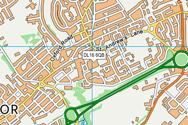DL16 6QB map - OS VectorMap District (Ordnance Survey)